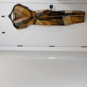 Rujuta Sheth Venus Wrap Jumper in Marnie Chex pattern, with pockets. Size small.